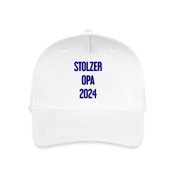 Stolzer Opa 2024 – Perfekt für frischgebackene Opa - Kinder Bio Basecap - Weiß - Vorne