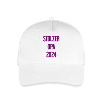 Stolzer Opa 2024 – Perfekt für frischgebackene Opa - Kinder Bio Basecap - Weiß - Vorne