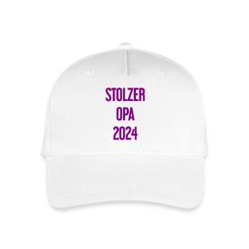 Stolzer Opa 2024 – Perfekt für frischgebackene Opa - Kinder Bio Basecap - Weiß - Vorne