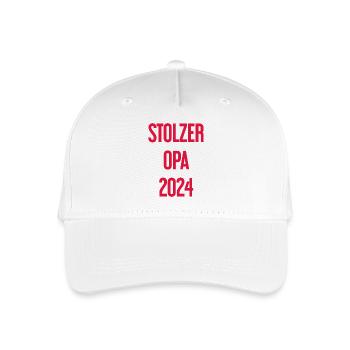 Stolzer Opa 2024 – Perfekt für frischgebackene Opa - Kinder Bio Basecap - Weiß - Vorne
