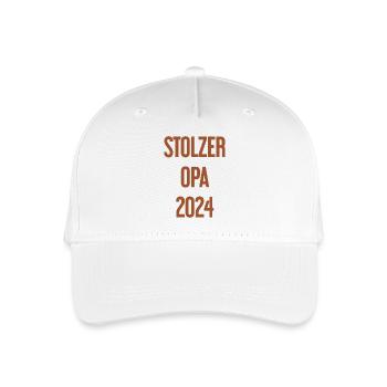 Stolzer Opa 2024 – Perfekt für frischgebackene Opa - Kinder Bio Basecap - Weiß - Vorne