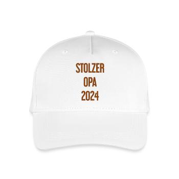 Stolzer Opa 2024 – Perfekt für frischgebackene Opa - Kinder Bio Basecap - Weiß - Vorne