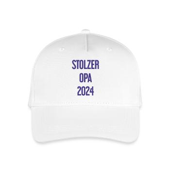 Stolzer Opa 2024 – Perfekt für frischgebackene Opa - Kinder Bio Basecap - Weiß - Vorne
