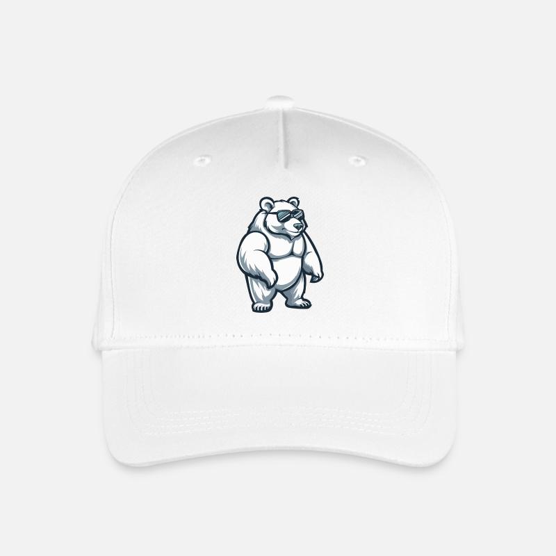 Polar Bear Comic Cool - Organic Kids’ Baseball Cap - white