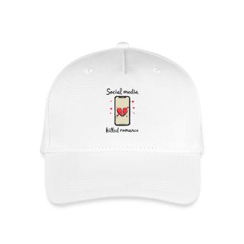 Social Media Killed Romance - Organic Kids’ Baseball Cap - white - Front