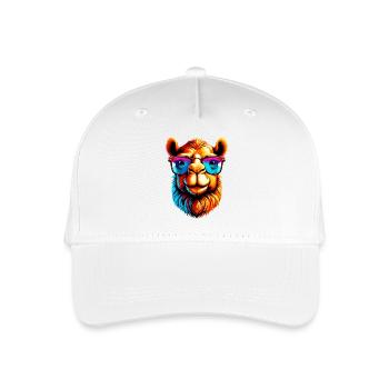 Camel with sunglasses - Organic Kids’ Baseball Cap - white - Front
