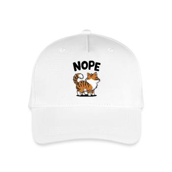 Nö: Freche Katze - Kinder Bio Basecap - Weiß - Vorne