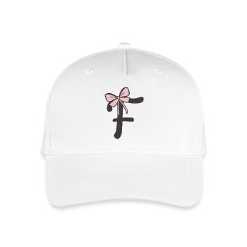 Lettre initiale F Ruban - Casquette de baseball bio Enfant - blanc - Devant