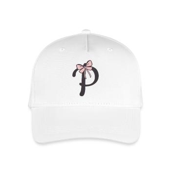 Lettre initiale P Ruban - Casquette de baseball bio Enfant - blanc - Devant