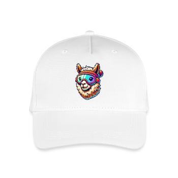 Alpaca Ski Goggles - Organic Kids’ Baseball Cap - white - Front