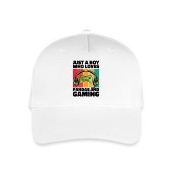 Gamer and Pandas: Video Games and Sweet Adventure - Organic Kids’ Baseball Cap - white - Front