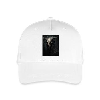 Figure démoniaque avec des cornes - Casquette de baseball bio Enfant - blanc - Devant