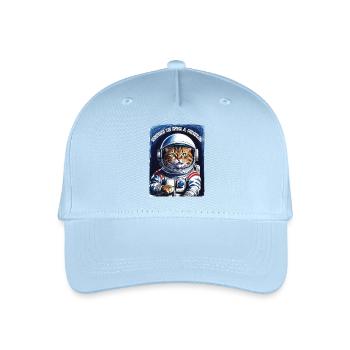 Astronaut Cat Cosmos Gift - Organic Kids’ Baseball Cap - light blue - Front