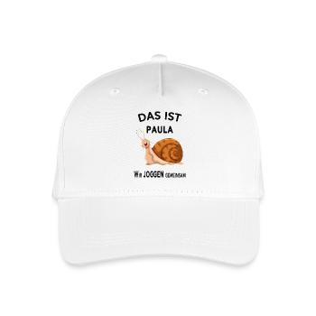 Gemeinsam joggen Lustige Sprüche Humor - Kinder Bio Basecap - Weiß - Vorne