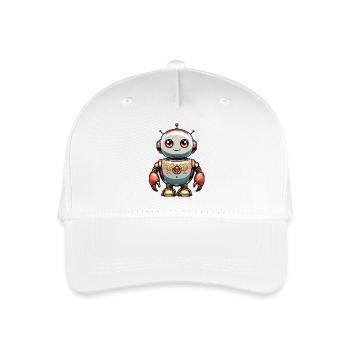 Robot - Kinder Bio Basecap - Weiß - Vorne
