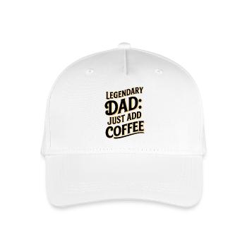 Père légendaire : Il suffit d’ajouter du café - Casquette de baseball bio Enfant - blanc - Devant