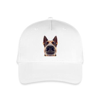 Hundekopf 9 Schäferhund - Kinder Bio Basecap - Weiß - Vorne