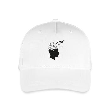 Flight of thought - Organic Kids’ Baseball Cap - white - Front