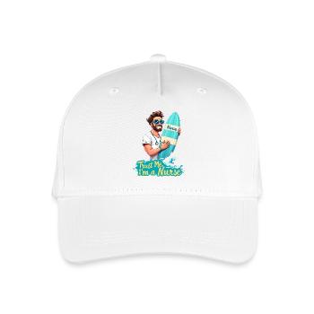 Male Nurse Hero - Organic Kids’ Baseball Cap - white - Front