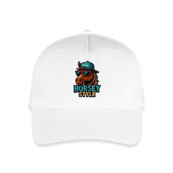 Pferde Style Sonnenbrille - Kinder Bio Basecap - Weiß - Vorne