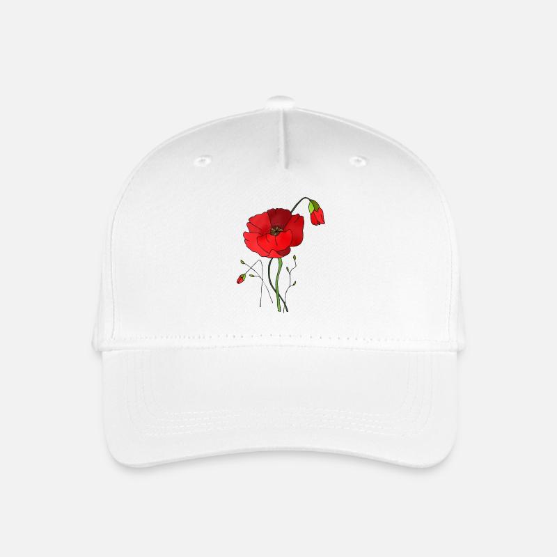 Blumen - Kinder Bio Basecap - Weiß