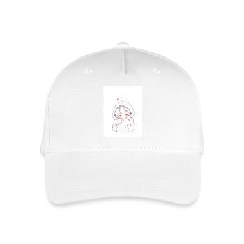 Low Battery Girl – Müde Anime Hoodie Cutie! - Kinder Bio Basecap - Weiß - Vorne