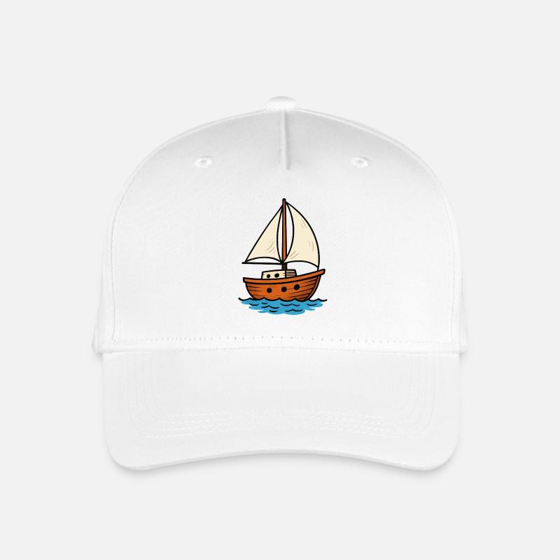 segelboot - Kinder Bio Basecap - Weiß