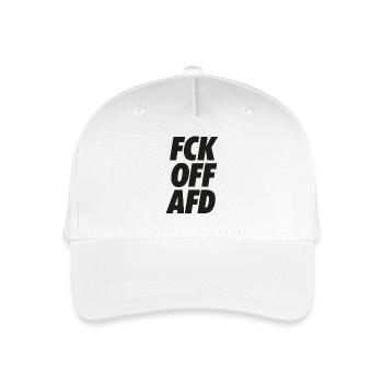 FCK OFF AFD Protest Shirt - Organic Kids’ Baseball Cap - white - Front