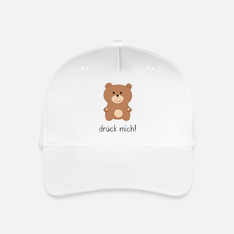 drueck mich - Kinder Bio Basecap - Weiß