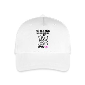 Manchmal muss ich mich übergeben wie Tante 😂👶 - Kinder Bio Basecap - Weiß - Vorne