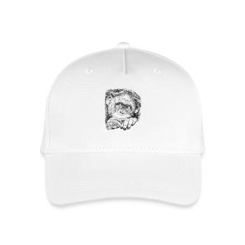 Affe - Kinder Bio Basecap - Weiß - Vorne