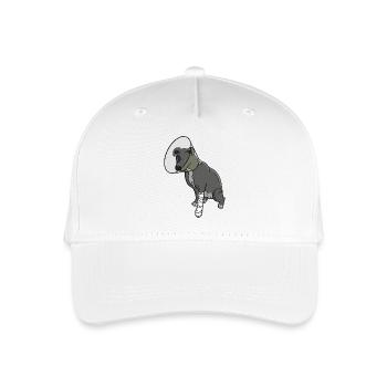 Adorable Injured Dog with Bandage and Cone - Organic Kids’ Baseball Cap - white - Front