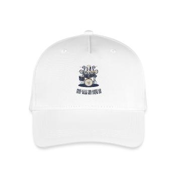 Keep Calm and Drum On - Organic Kids’ Baseball Cap - white - Front