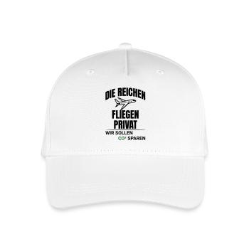 Abstraktes CO2 Klimaschutz Design - Kinder Bio Basecap - Weiß - Vorne