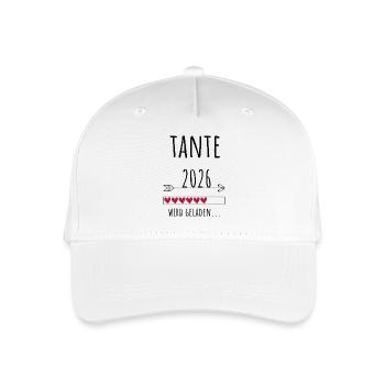 Werdende Tante 2026 Geschenk Schwangerschaft - Kinder Bio Basecap - Weiß - Vorne