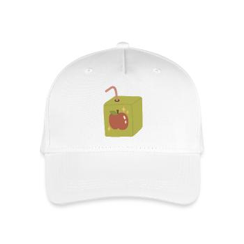 Skurriles Design der Apfelsaftdose - Kinder Bio Basecap - Weiß - Vorne