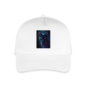 red eye cat - Organic Kids’ Baseball Cap - white - Front