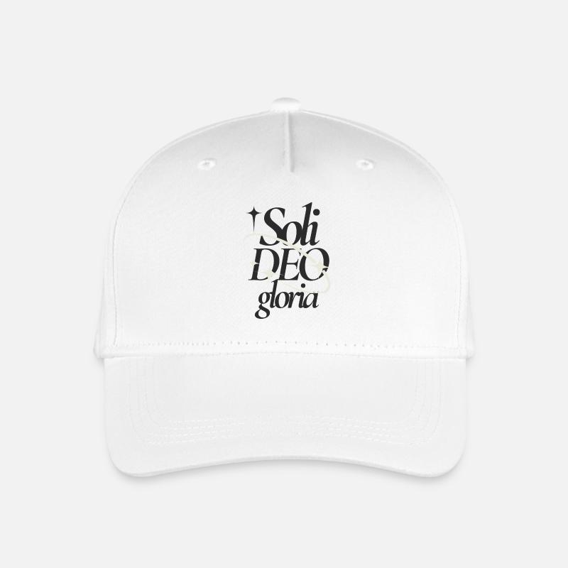 Soli Deo Gloria Typographic Tee - Organic Kids’ Baseball Cap - white