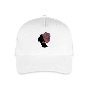 Afrikanische Frau Traditionelles Design Afrika - Kinder Bio Basecap - Weiß - Vorne