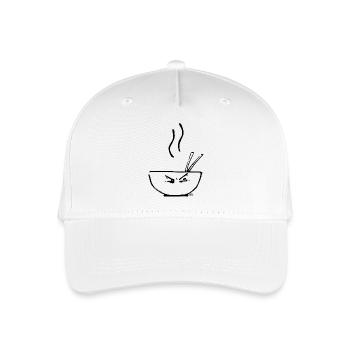 Soupe chaude NOIR - Casquette de baseball bio Enfant - blanc - Devant