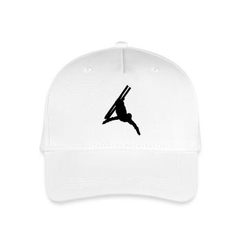 Ski acrobatics - Organic Kids’ Baseball Cap - white - Front