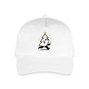 Loup de Noël et arbre étoilé - Casquette de baseball bio Enfant - blanc - Devant