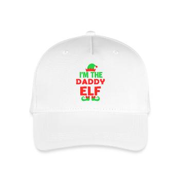 Papa Elf Urlaub Mutig - Kinder Bio Basecap - Weiß - Vorne