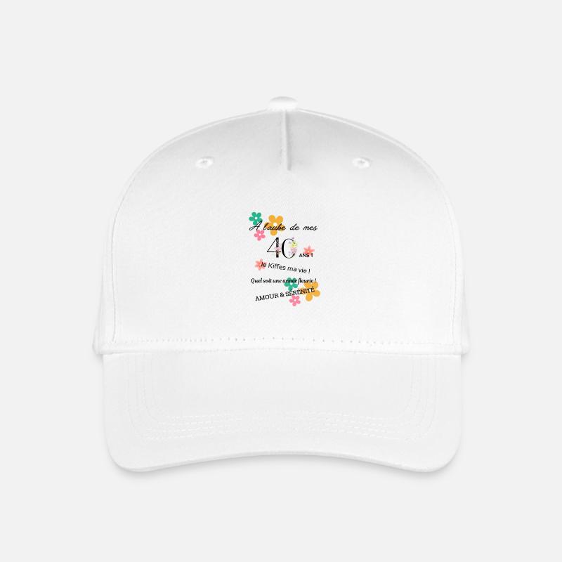 _40ans_fleurie - Casquette de baseball bio Enfant - blanc