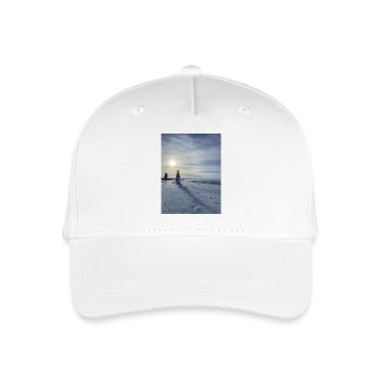 Winterlandschaft in der Sonne - Kinder Bio Basecap - Weiß - Vorne