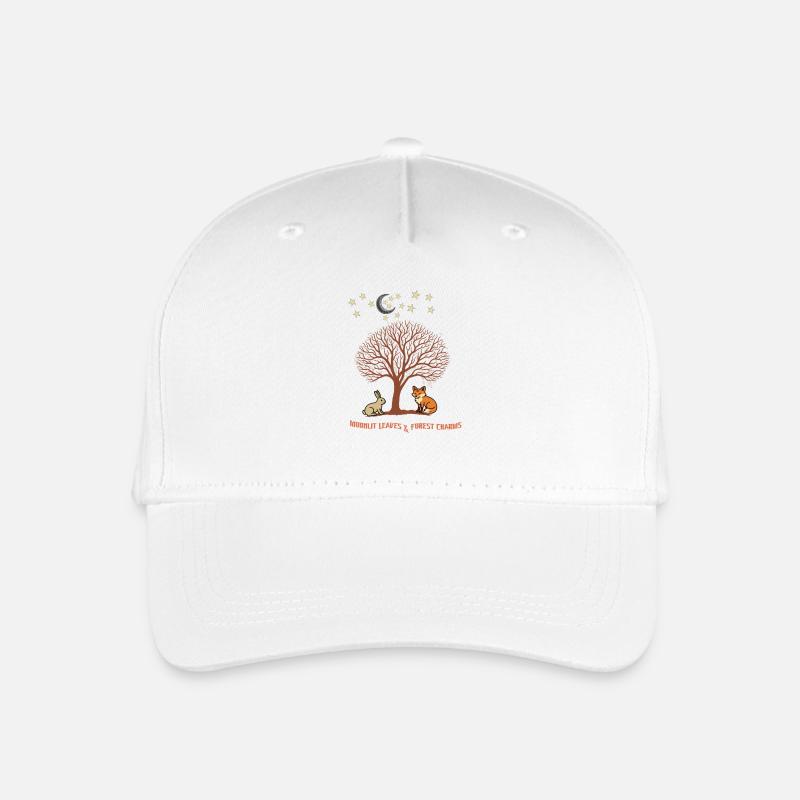 Mitternacht blättert Waldfreunde - Kinder Bio Basecap - Weiß