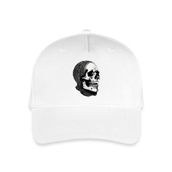 Crâne dans une écharpe en filet - Casquette de baseball bio Enfant - blanc - Devant