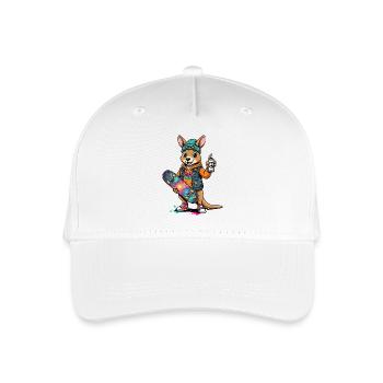Kangaroo Sk8 Crew Oz Style - Organic Kids’ Baseball Cap - white - Front