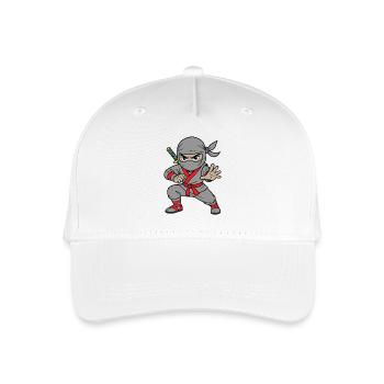 Grey Ninja Shadow Warrior  - Organic Kids’ Baseball Cap - white - Front