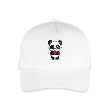 Panda avec le cœur - Casquette de baseball bio Enfant - blanc - Devant